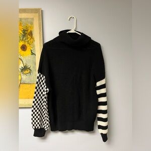 Black and White Patterned Sweater